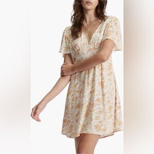 BILLABONG Womens Dress Short and Sweet Floral Baby-doll Feminine Fairy Small